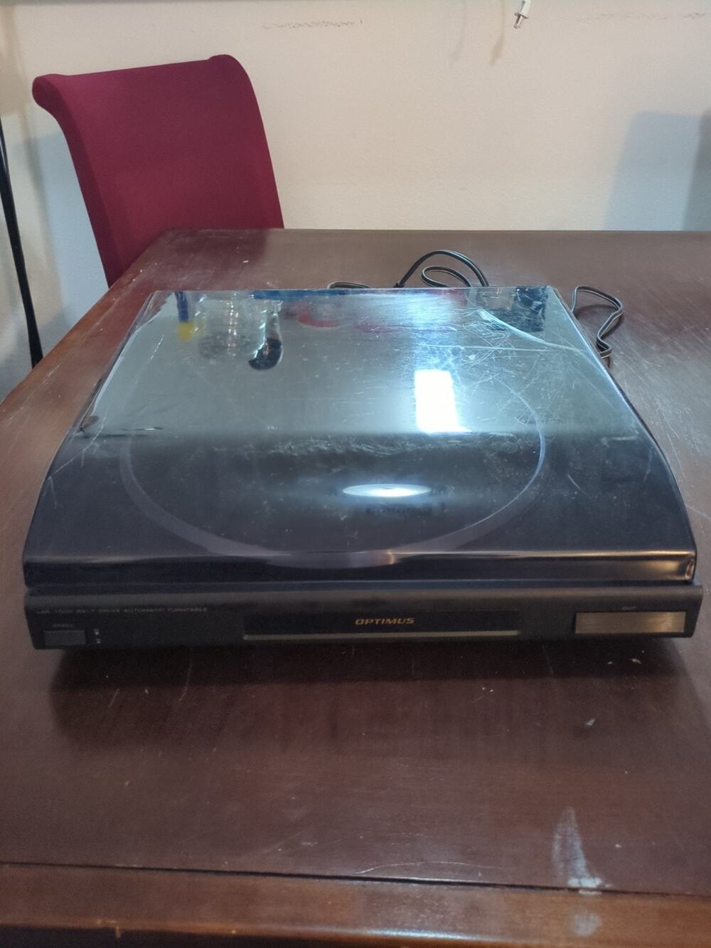 Vintage Optimus LAB-1000 Belt Drive Automatic Turntable Radio Shack Parts/Repair